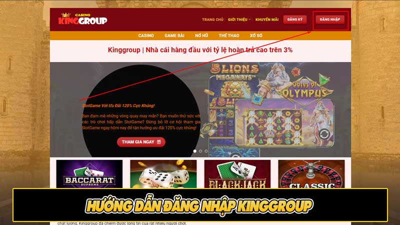 Hướng dẫn đăng nhập Kinggroup